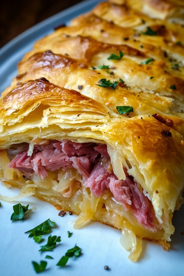 Recipe Title : Reuben Crescent Bake