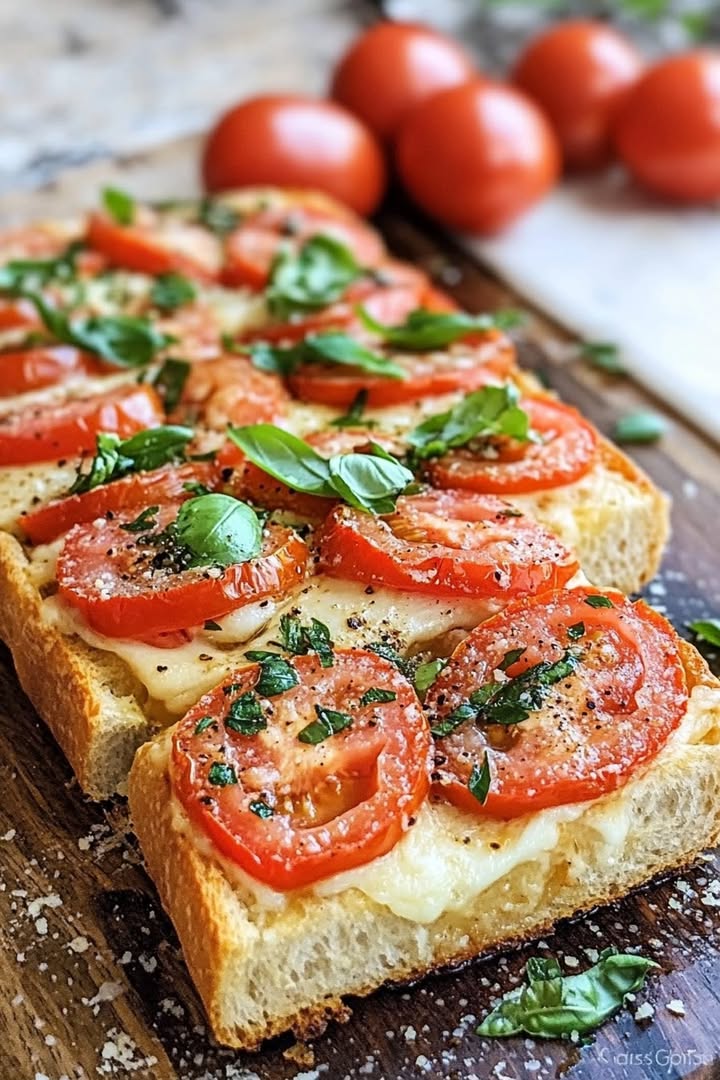 Tomato Basil Garlic Bread