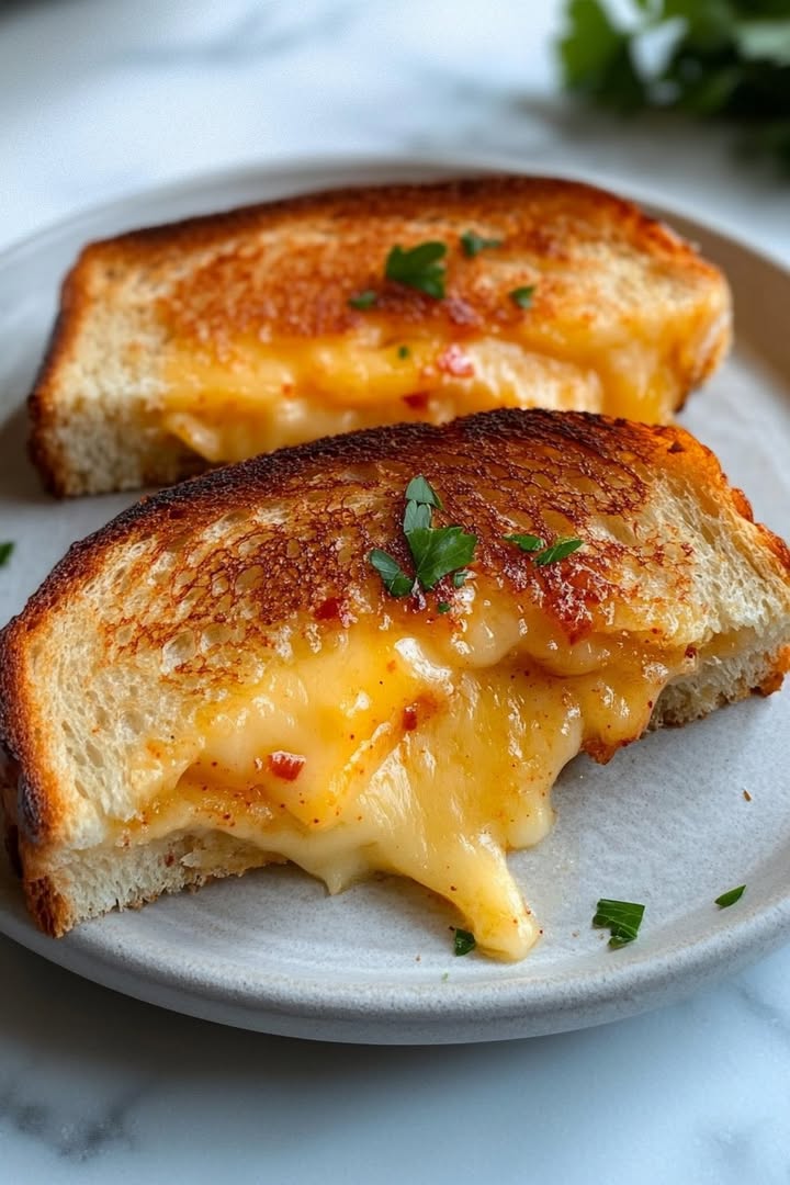 Honey & Chili Crisp Grilled Cheese