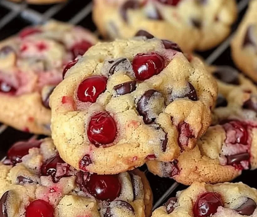 maraschino-cherry-chocolate-chip-cookies
