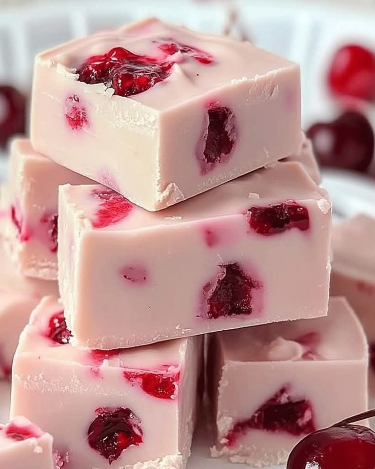 maraschino-cherry-white-chocolate-fudge