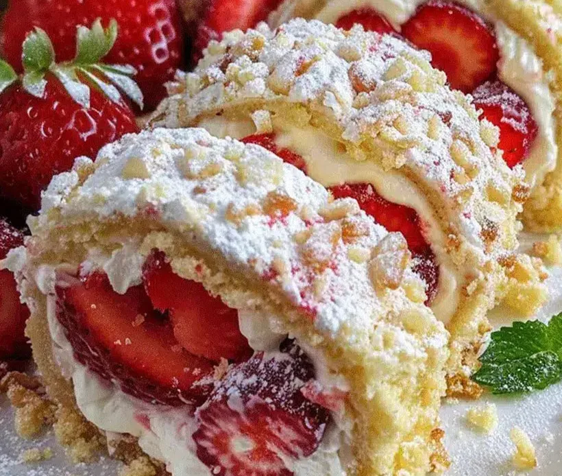 strawberry-cream-roll-cake-summer