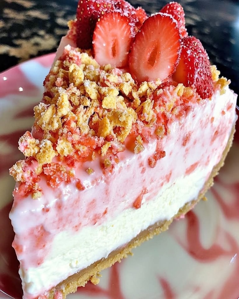 strawberry-crunch-cheesecake-recipe