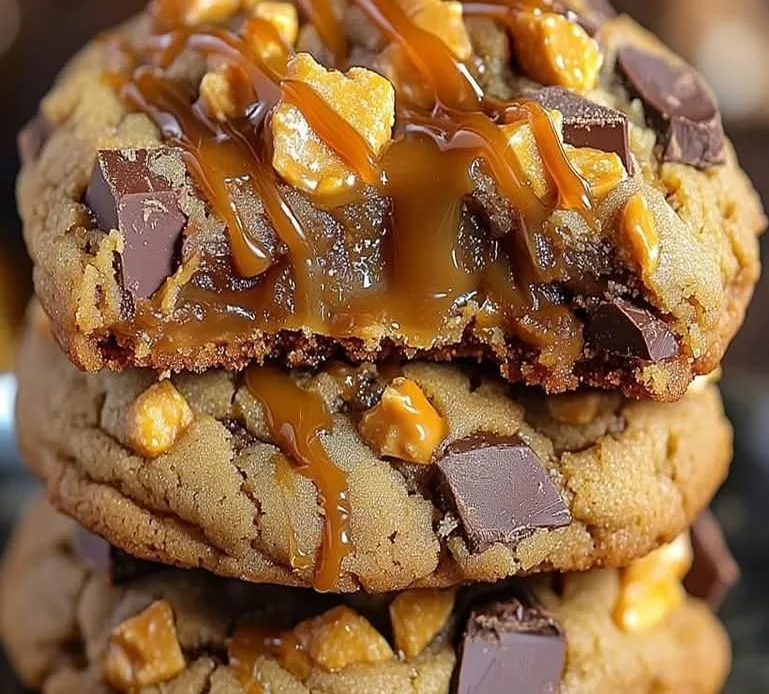 butterfinger-caramel-crunch-cookies