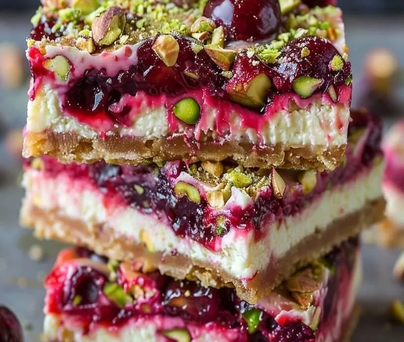 heavenly-cherry-pistachio-cheesecake-bars