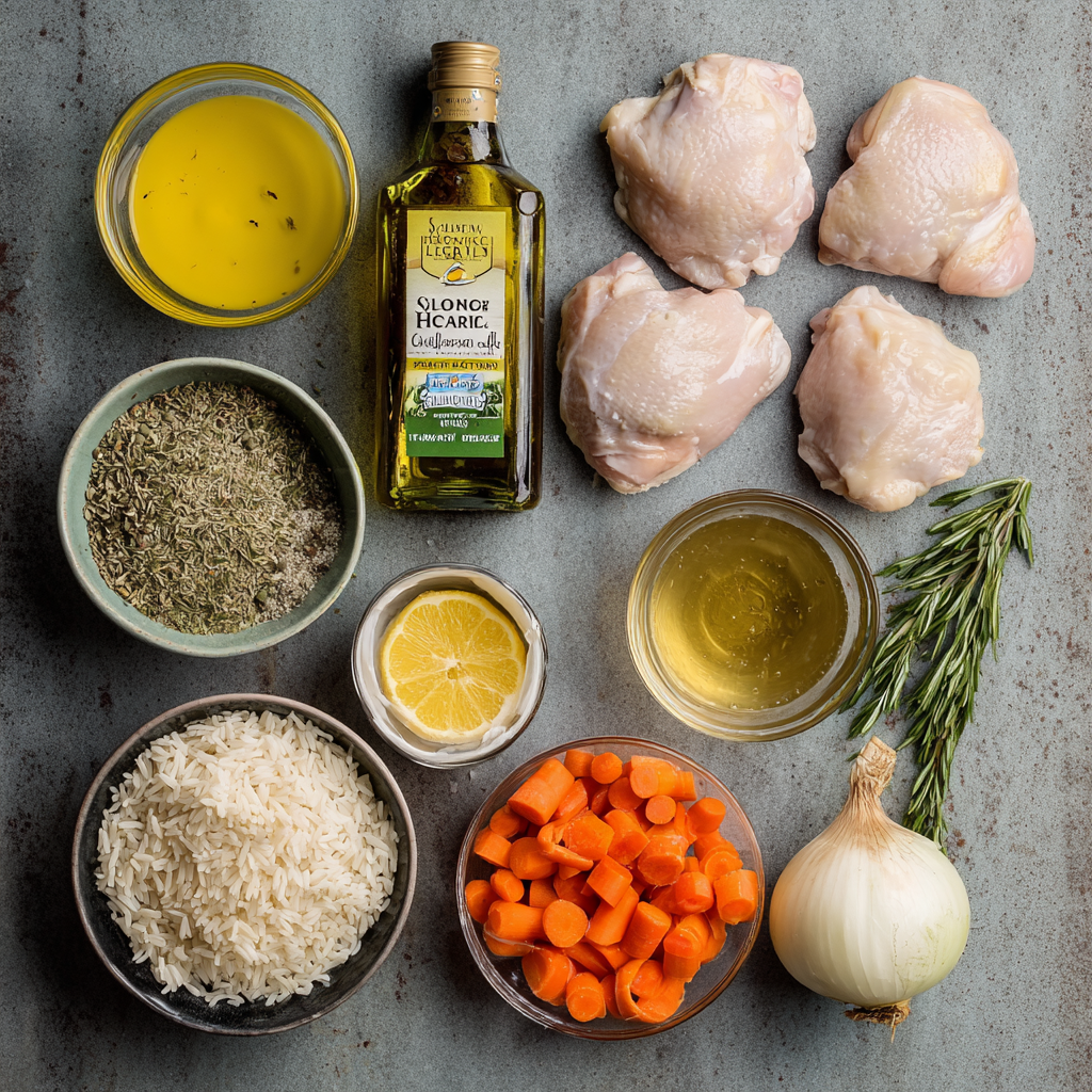 Slow Cooker Lemon Herb Chicken Rice