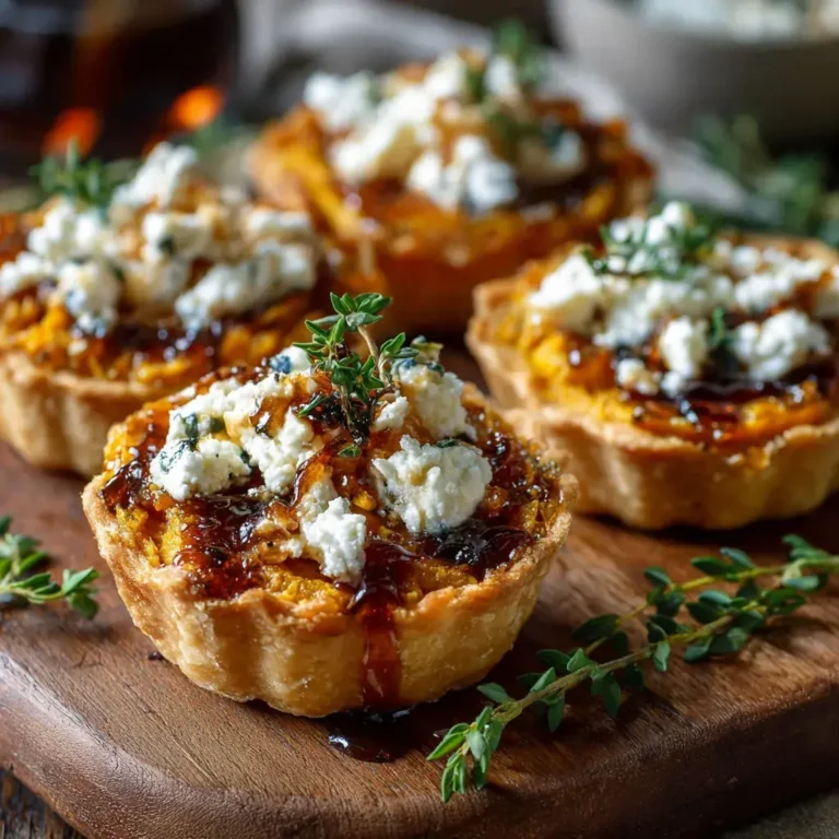 Mini Pumpkin Goat Cheese Tartlets