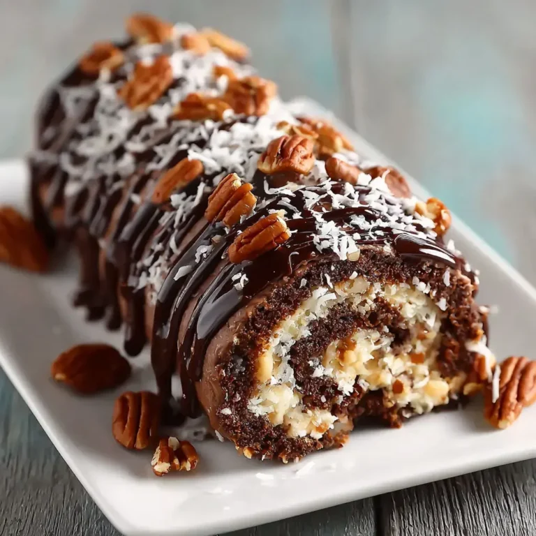 German Chocolate Cake Roll