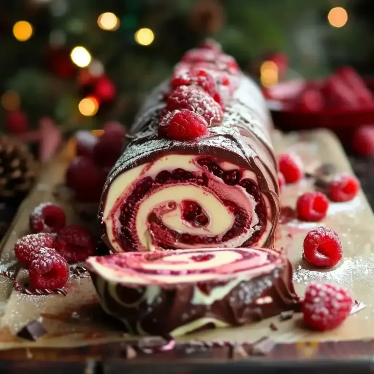 Raspberry Chocolate Yule Log Recipe | Festive Dessert
