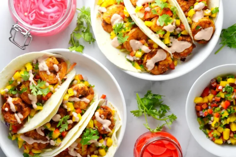Grilled Shrimp Tacos with Mango Salsa