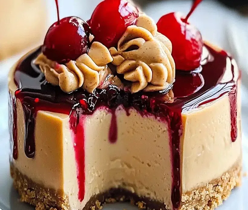 mini-cherry-peanut-butter-cheesecakes