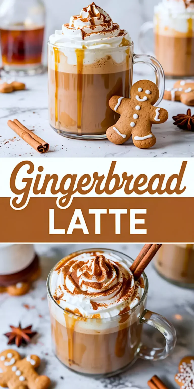 Homemade Gingerbread Latte for Holiday Brunch