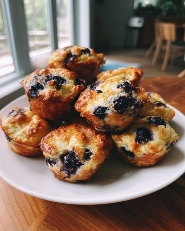 Crispy Air Fryer Blueberry Cottage Cheese Pancake Bites