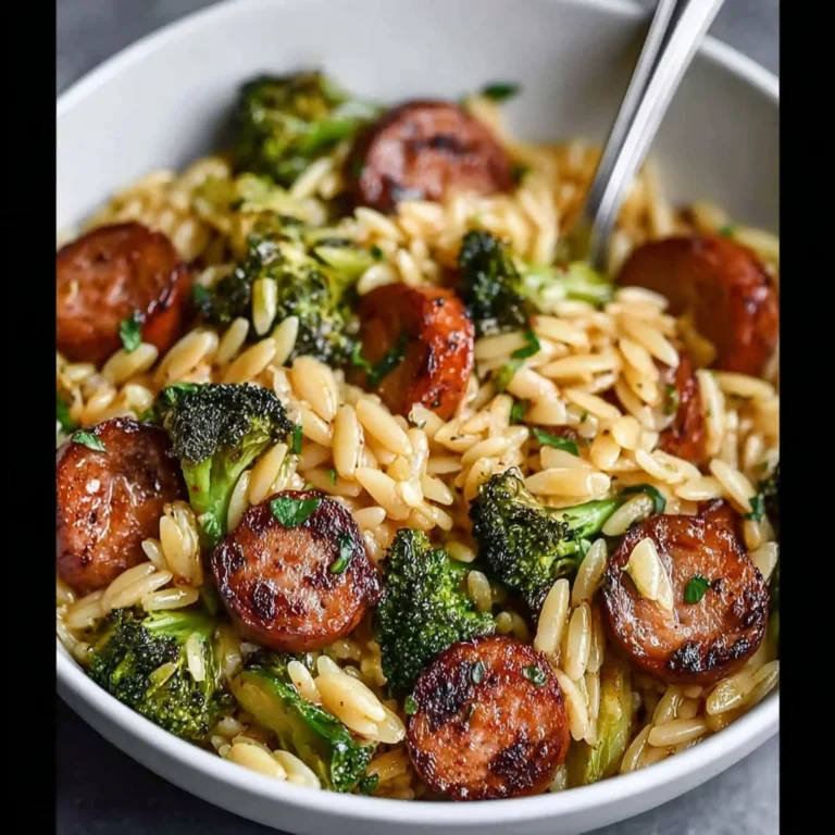 Savory Quick One Pan Orzo Dinner Recipe