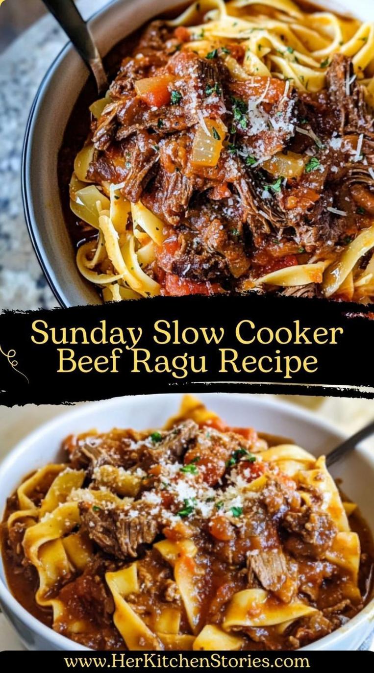 Authentic Sunday Slow Cooker Beef Ragu Recipe