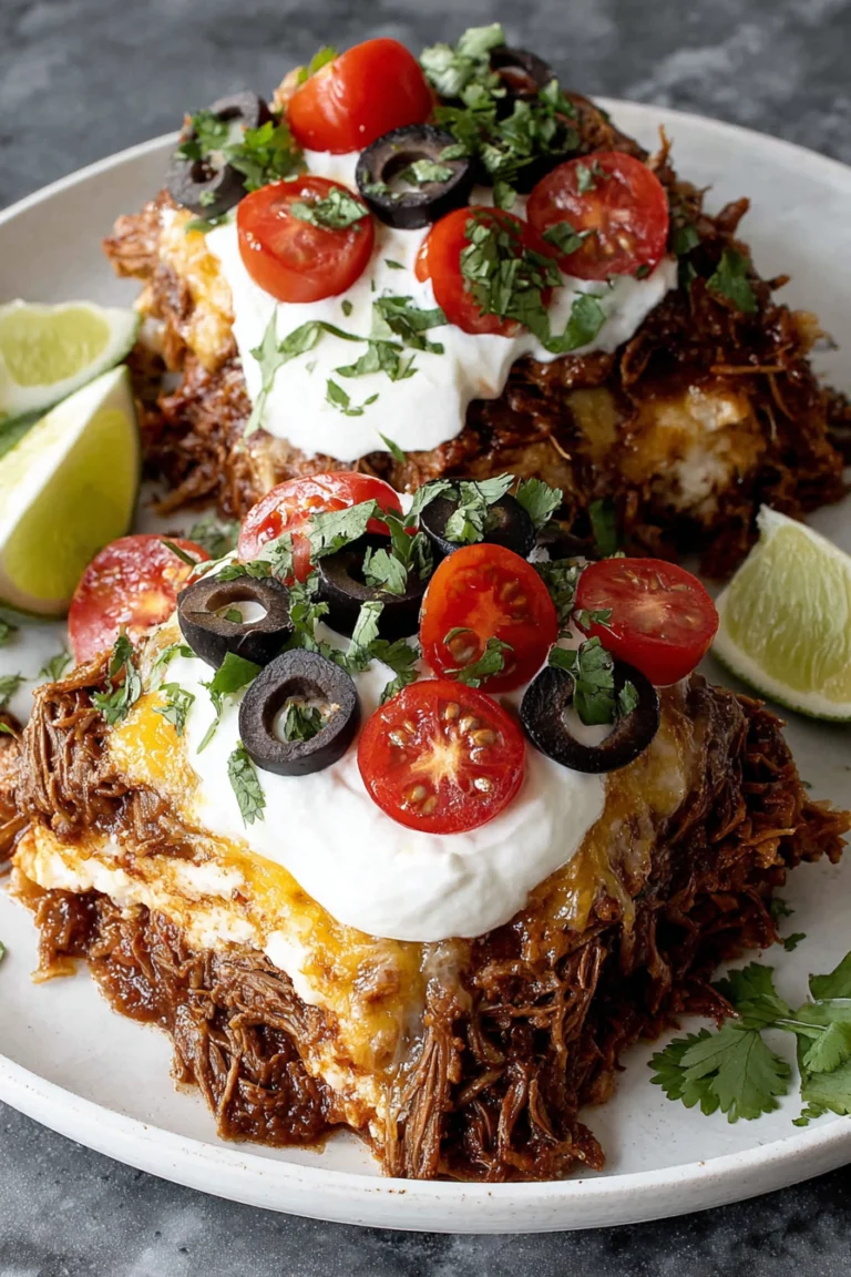 Creamy Crockpot Taco Casserole