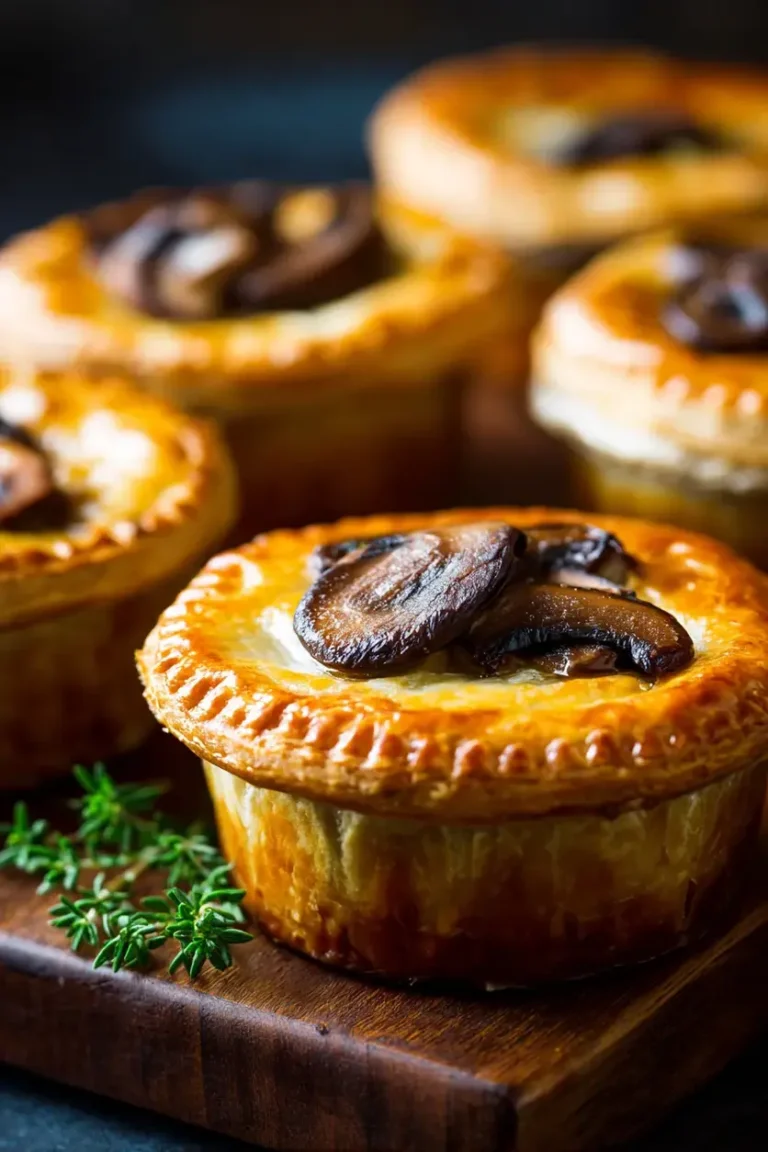 Flaky Decadent Sausage Mushroom Pot Pies