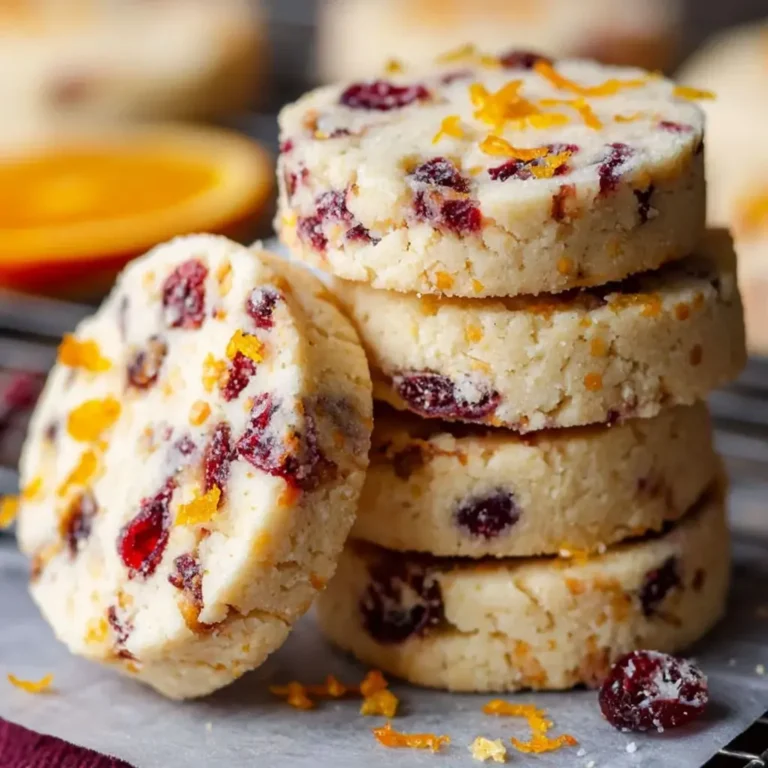Cranberry Orange Shortbread Cookies | Holiday Treat Recipe