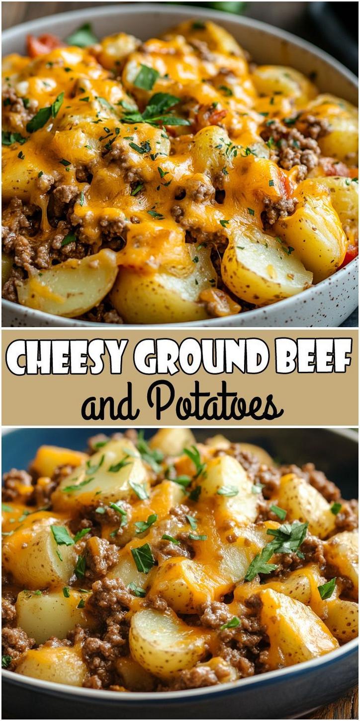 Irresistible Cheesy Ground Beef Potato Casserole