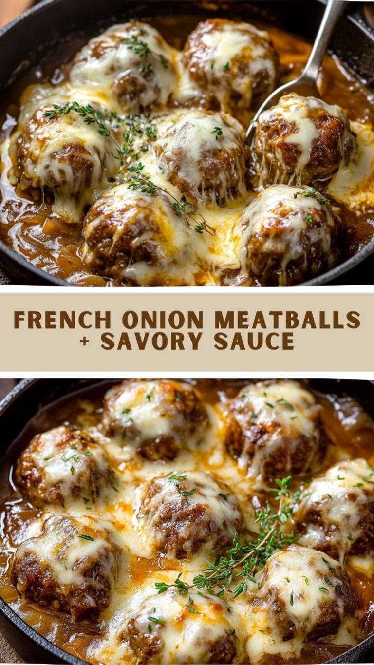 Tender French Onion Meatballs with Savory Sauce