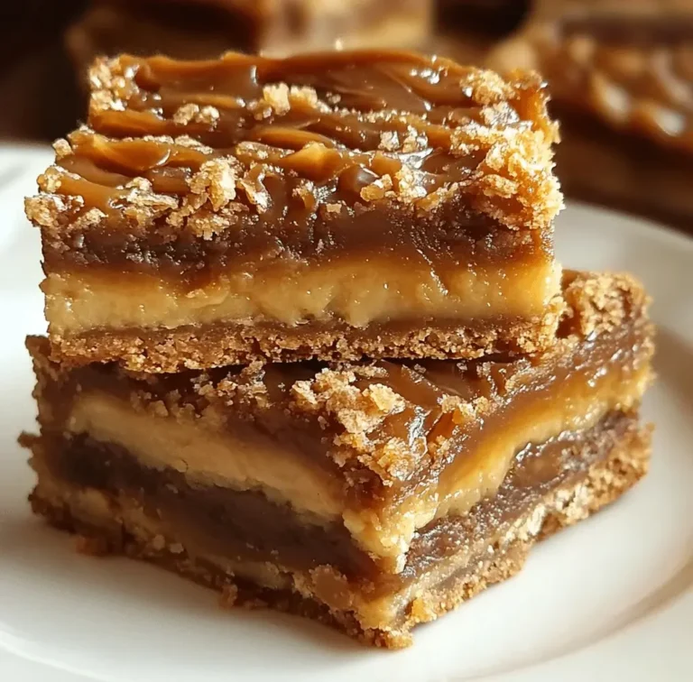 Decadent Gooey Caramel Crush Bars