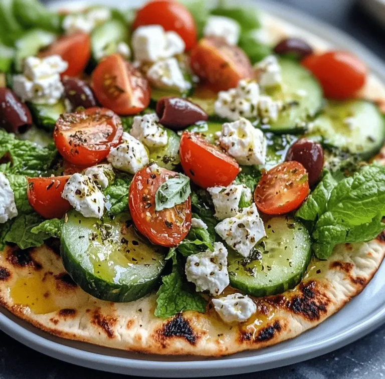 Creamy Greek Salad Cottage Cheese Flatbreads