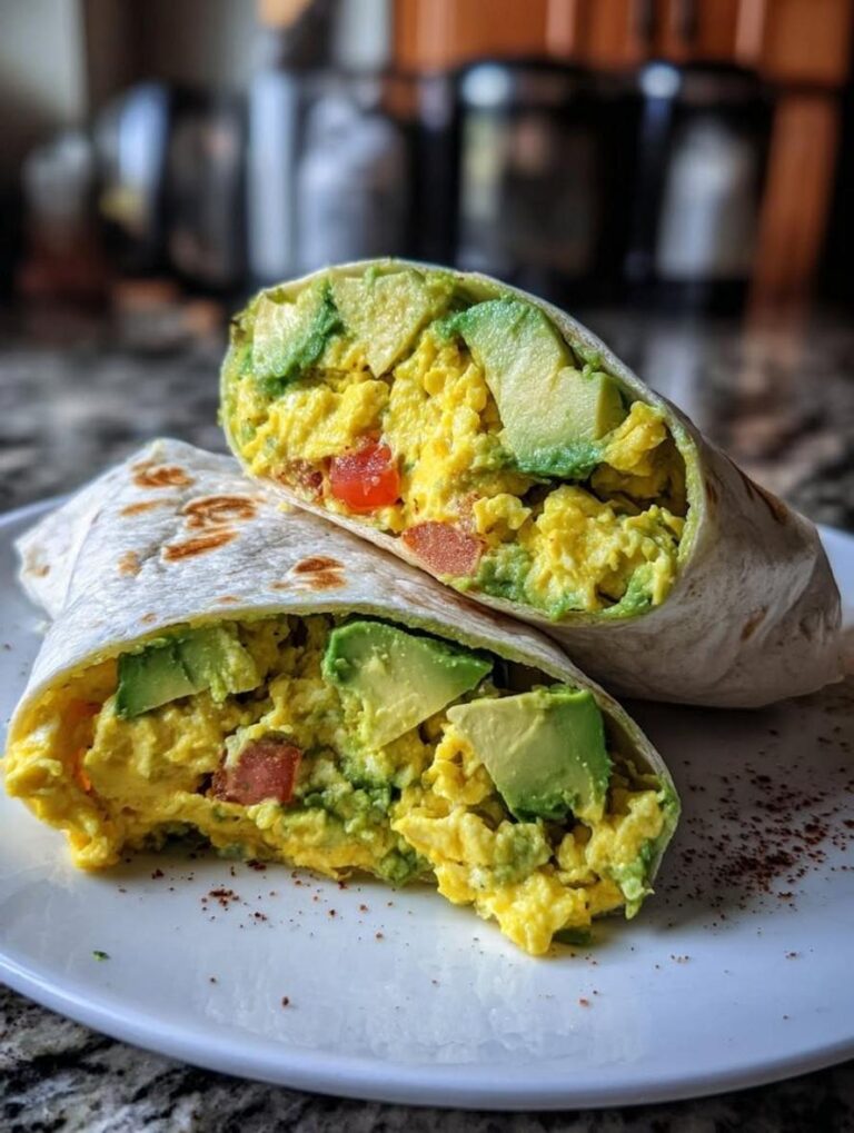 Creamy Avocado Egg Cottage Cheese Wrap Recipe