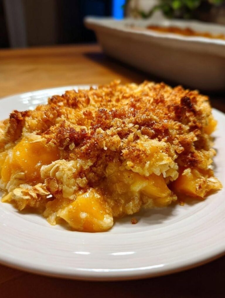Warm Comforting Peach Oat Cottage Bake