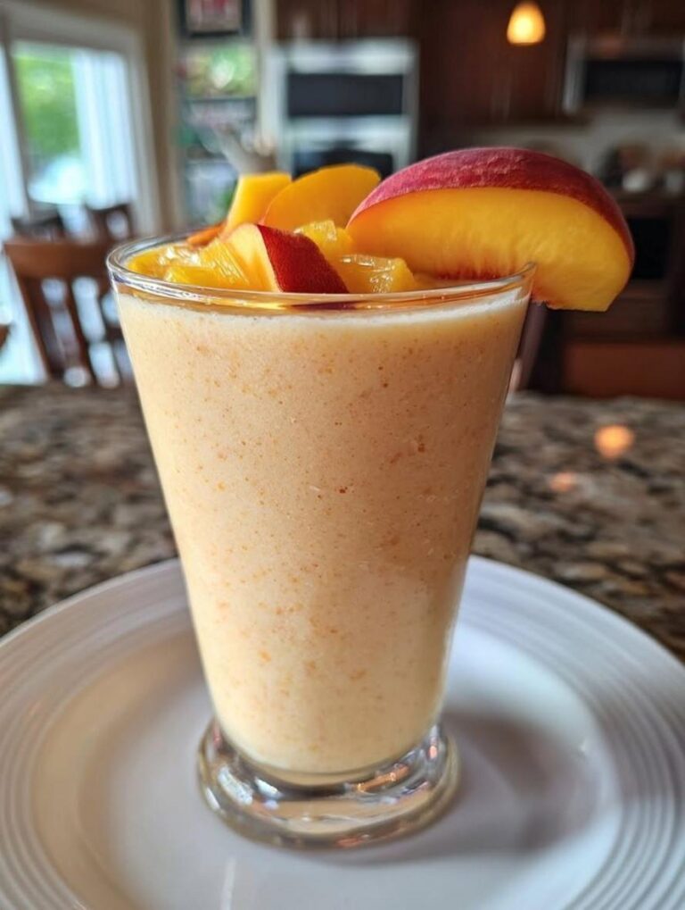 Refreshing Naturally Sweet Peach Vanilla Cottage Shake