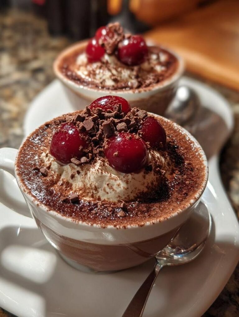 Luscious Mocha Cherry Cottage Bliss Cups