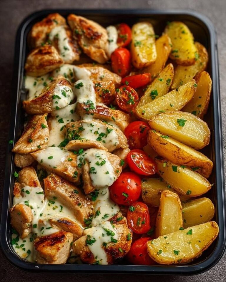 Juicy Garlic Butter Chicken with Crispy Roasted Potatoes