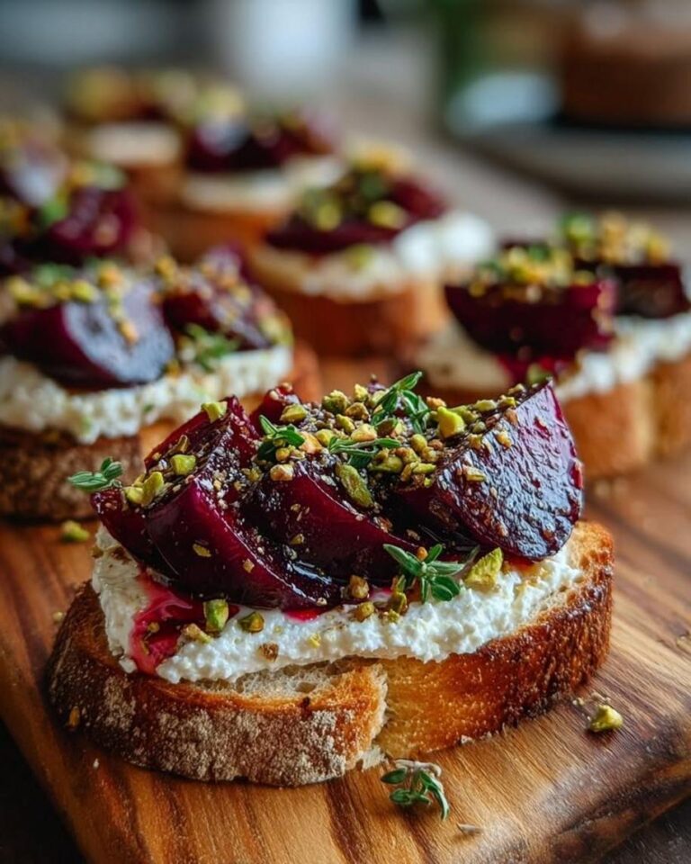 Roasted Beet Goat Cheese Tapas with Honey Glaze