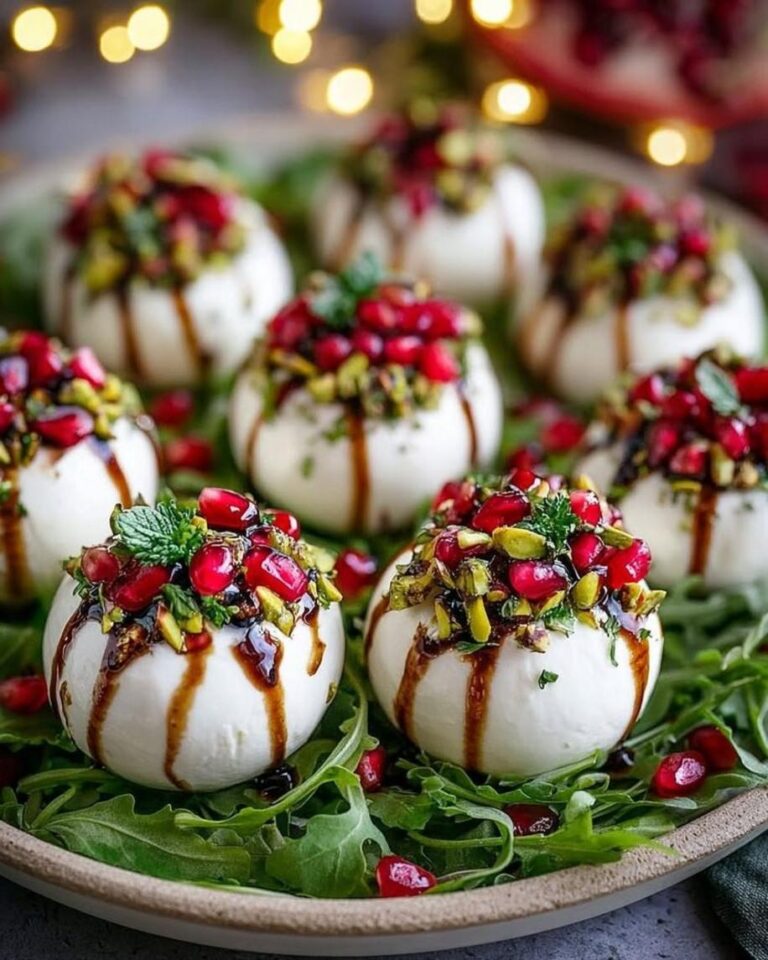 Effortless Pomegranate Burrata Christmas Ornaments
