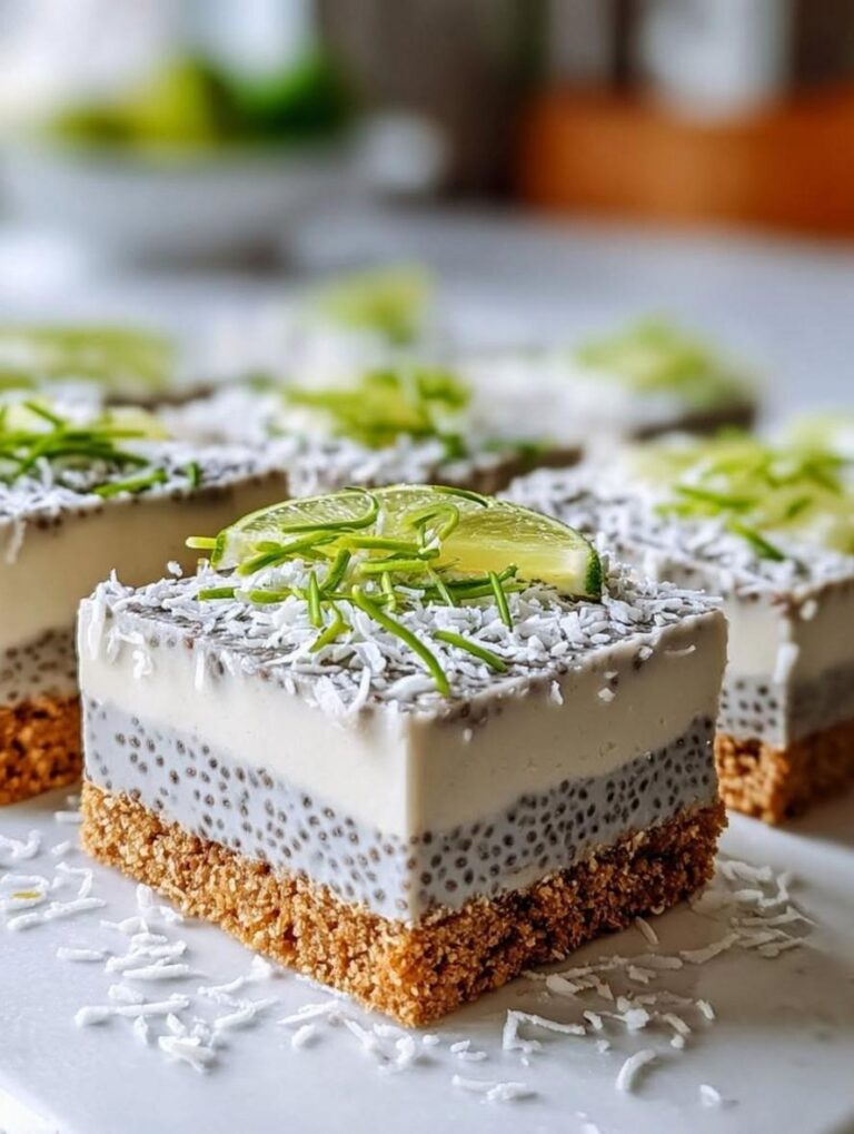 Refreshing No-Bake Chia Pudding Bars Zesty Coconut Lime