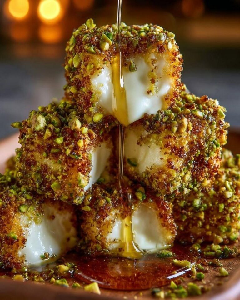 Honey-Glazed Pistachio Crusted Brie Bites