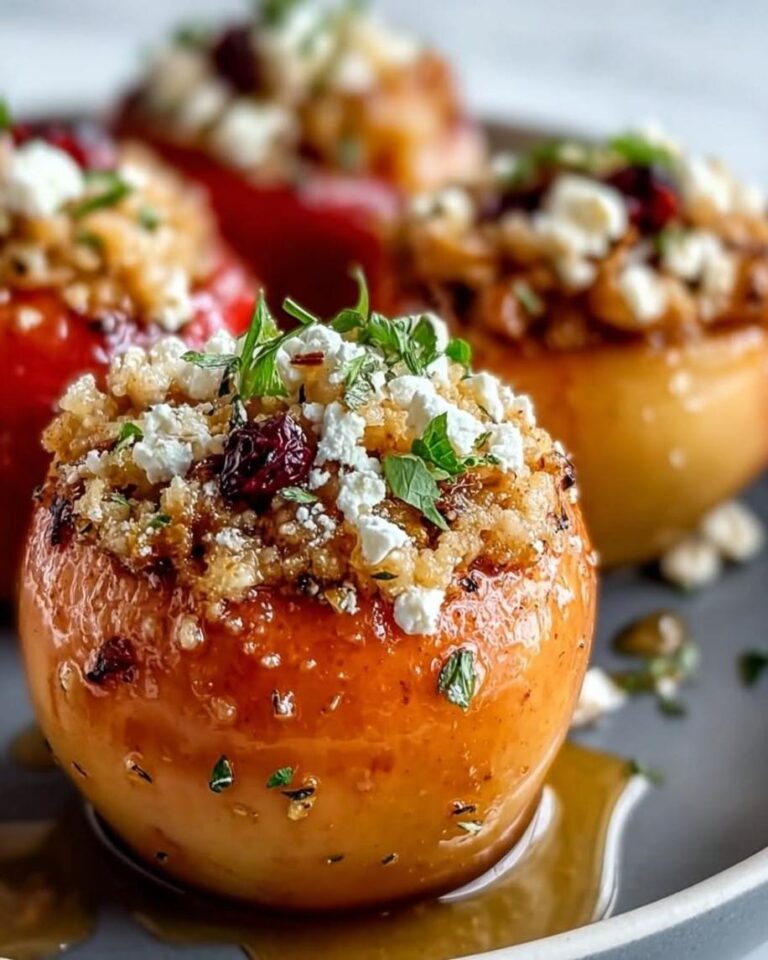 Easy Honey Baked Apples with Cranberry Walnut Crumble