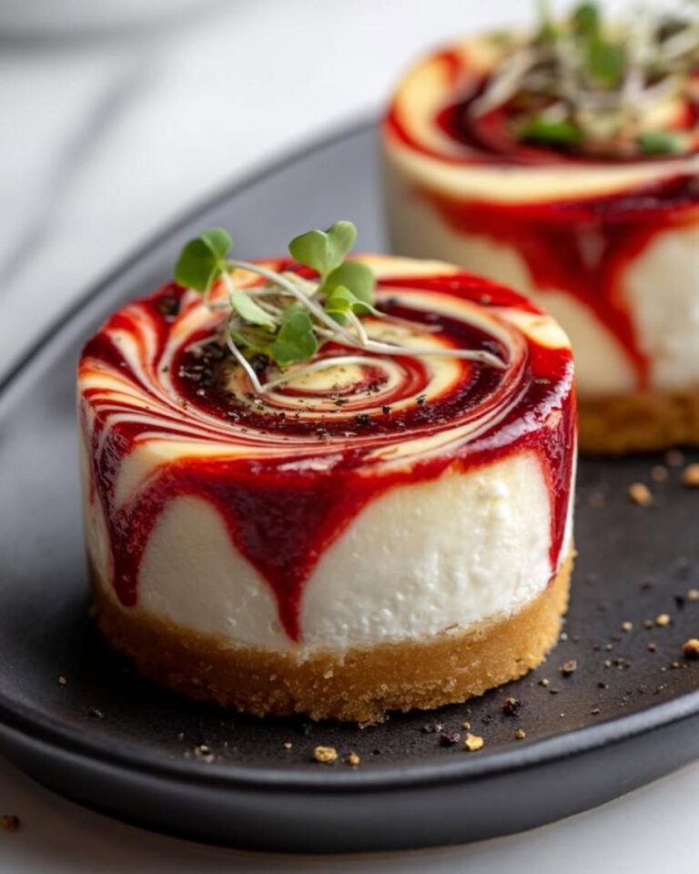 Savory Cheesecake with Roasted Pepper Swirl Recipe