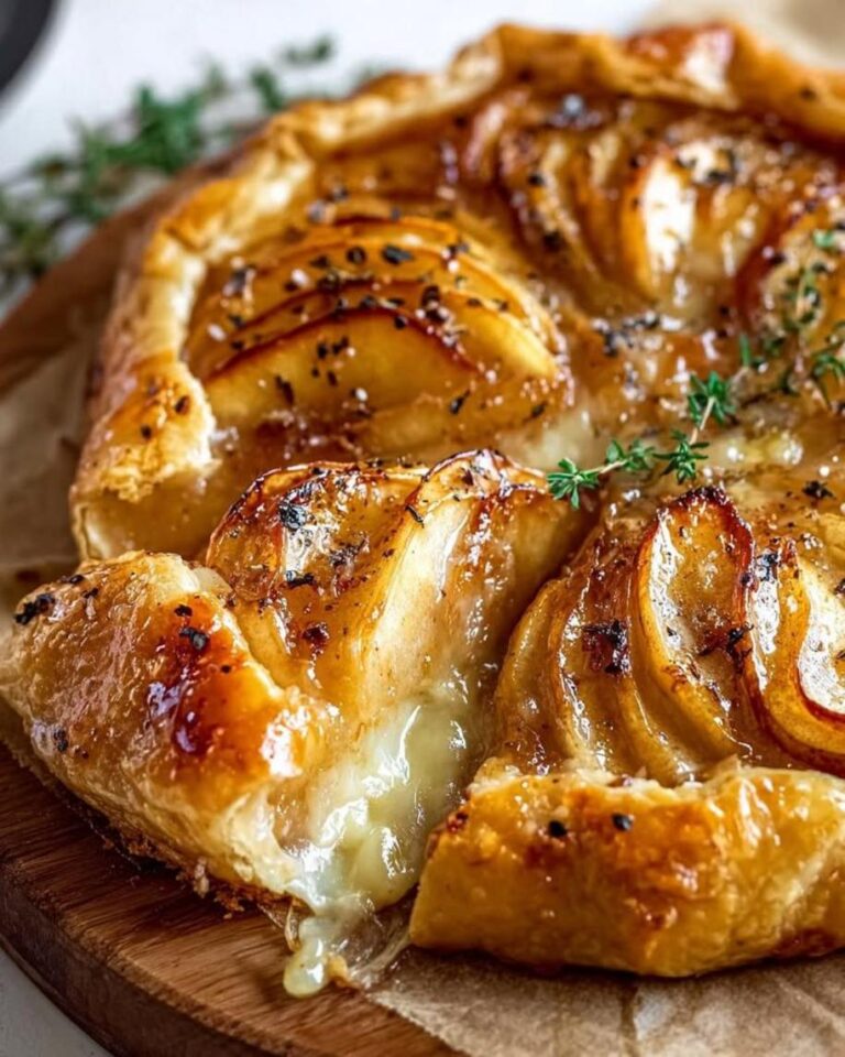 Irresistible Golden Baked Brie with Caramelized Apples