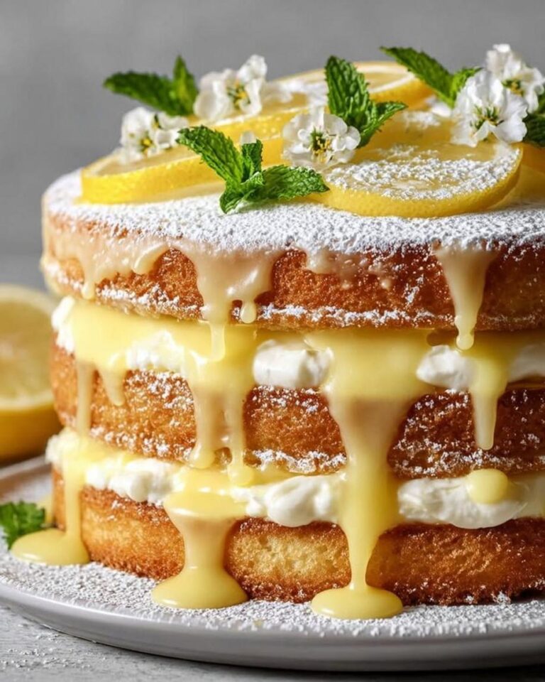 Zesty Triple Citrus Cream Drip Cake Recipe
