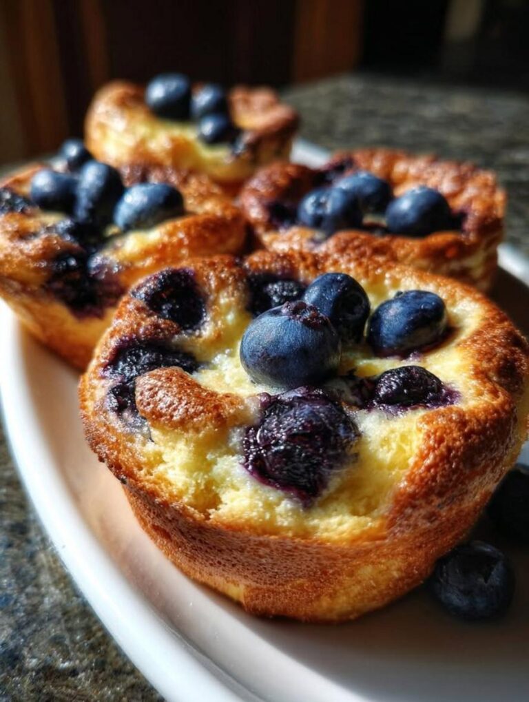 Fluffy Strawberry Cottage Cheese Popover Pancakes