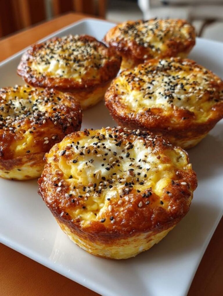 High Protein Everything Bagel Egg Cups