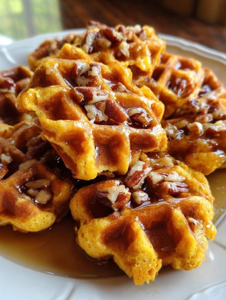 High-Protein Maple Pecan Pumpkin Waffle Bites