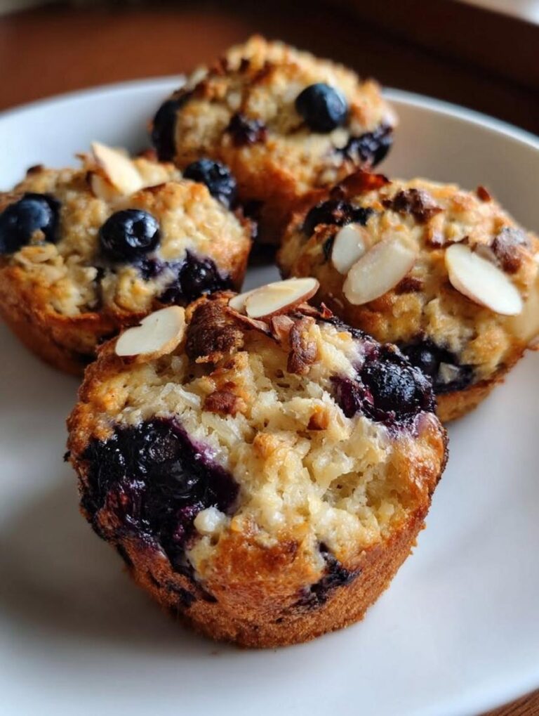 Fluffy Blueberry Almond Oat Pancake Bites