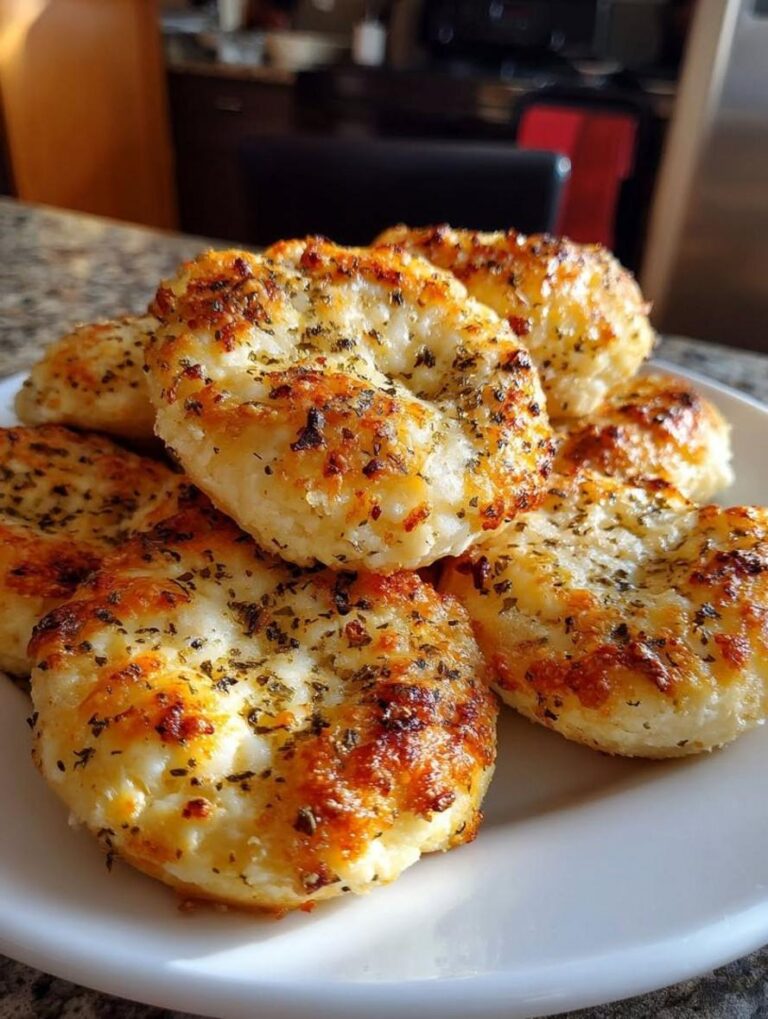 Quick Garlic Parmesan Cottage Cheese Bagel Bites