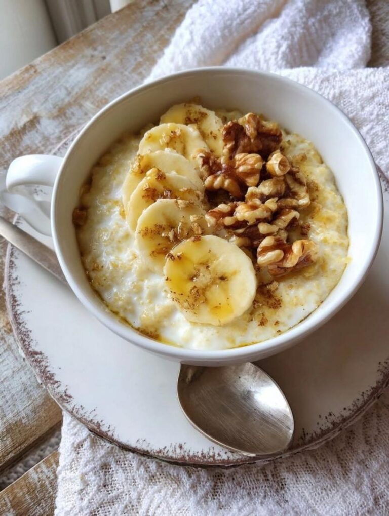 Soft Baked Banana Walnut Cottage Cheese Bowls