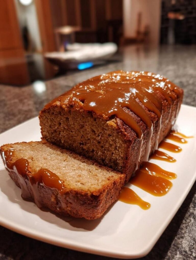 Easy Banana Caramel Protein Loaf