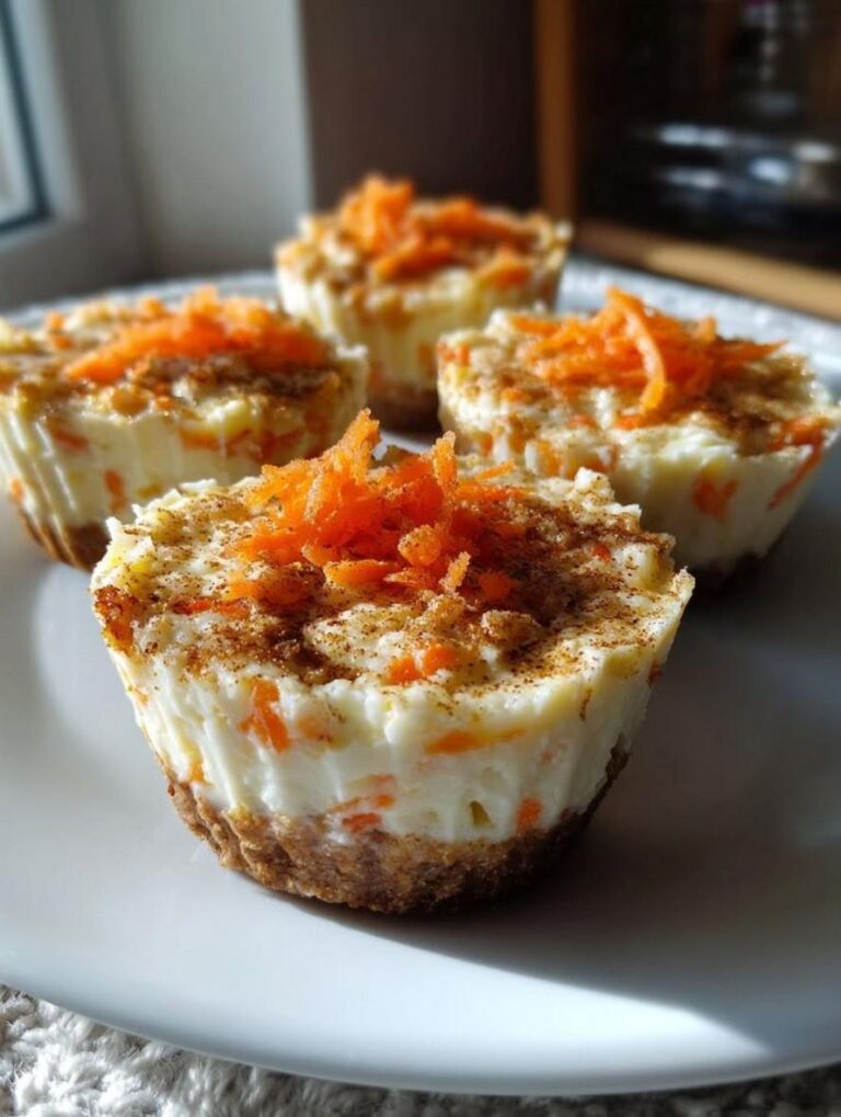 Velvety Carrot Cottage Cheesecake Cups High Protein Snack
