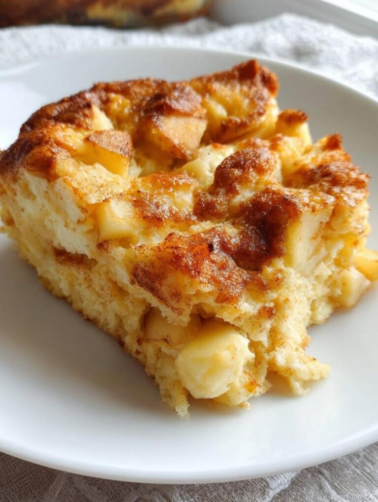Warm Apple Cinnamon Cottage Cheese Bake