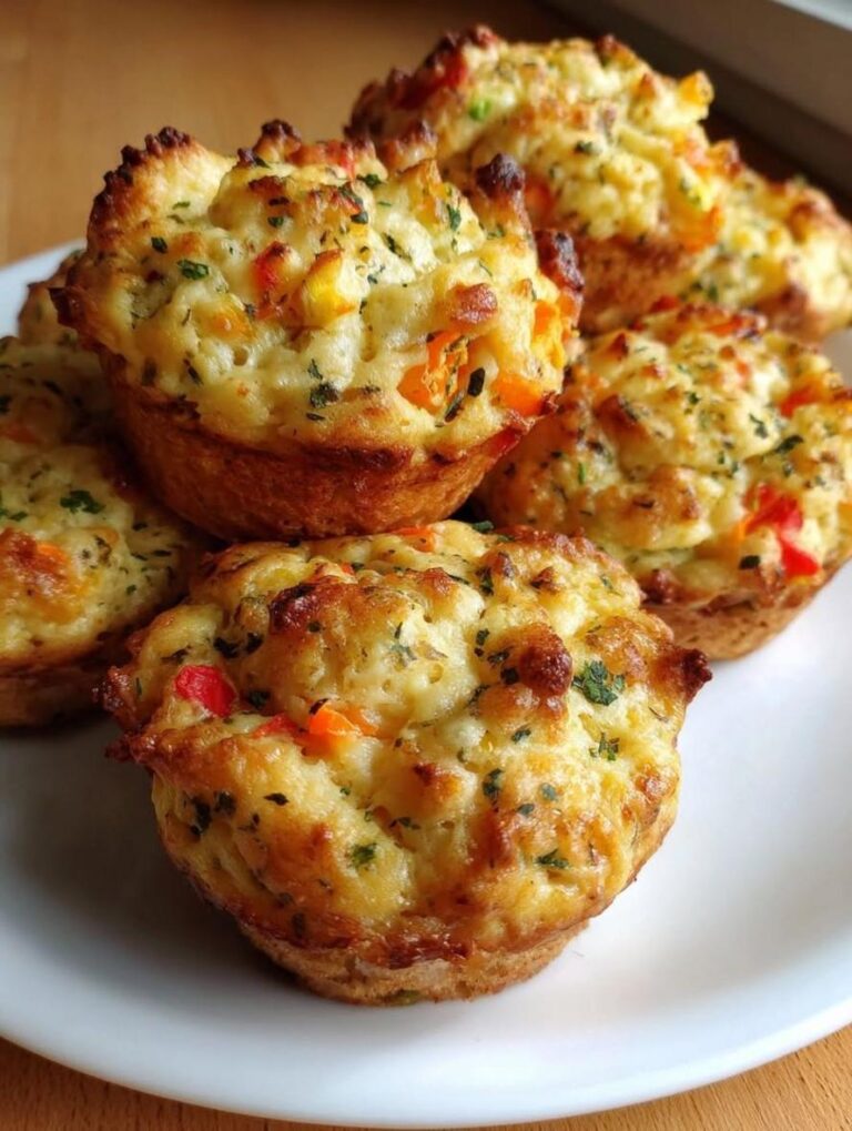 Savory Cottage Cheese Veggie Muffins Soft Colorful Protein Filled