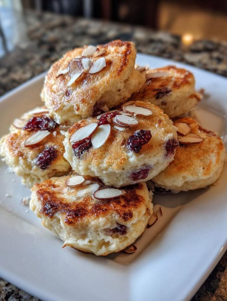 Protein-Packed Cherry Almond Cottage Cheese Pancake Bites